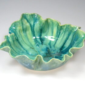 Misa ceramiczna w odcieniach turkusu
