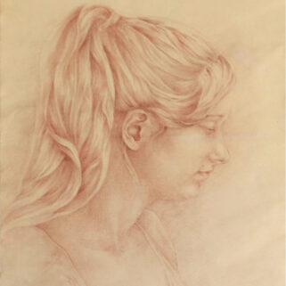 Portret Eweliny - Rysunek na gruntownym papierze - Arkadiusz Gieniusz