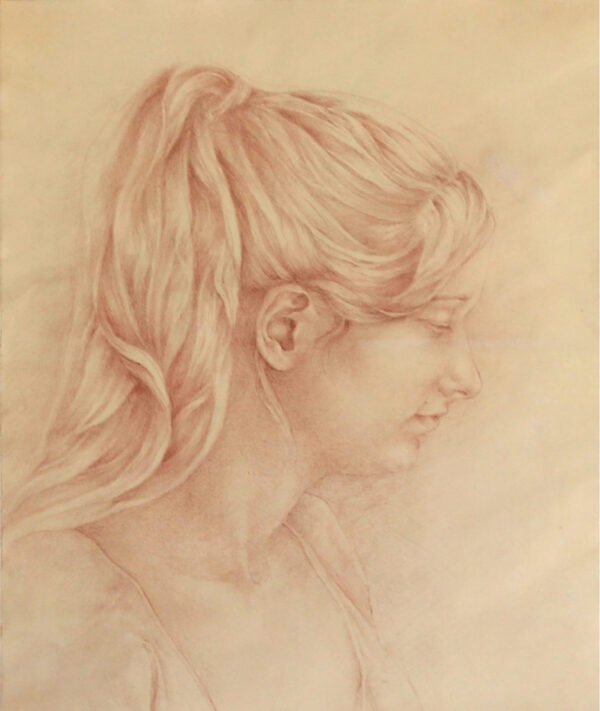 Portret Eweliny - Rysunek na gruntownym papierze - Arkadiusz Gieniusz