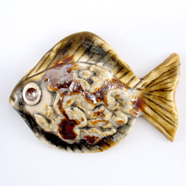 Ręcznie wykonana dekoracyjna rybka ceramiczna