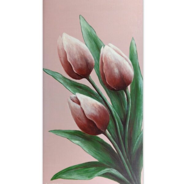 Trzy tulipany- akryl na płycie HDF - Dorota Waberska