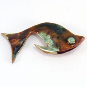 Broszka ceramiczna rybka