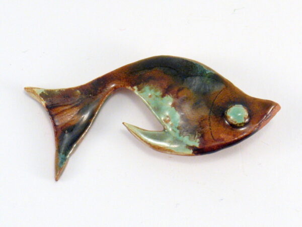Broszka ceramiczna rybka