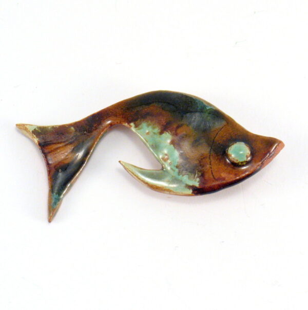 Broszka ceramiczna rybka