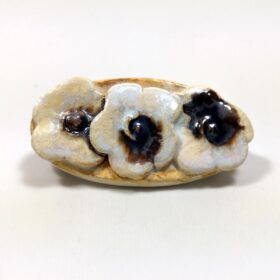 Broszka ceramiczna Trzy Kwiatki