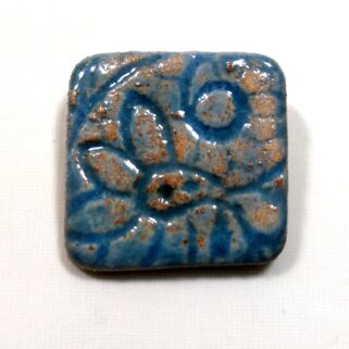 Broszka ceramiczna - Niebieska Koronka