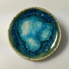 Broszka ceramiczna - Zielony Krążek