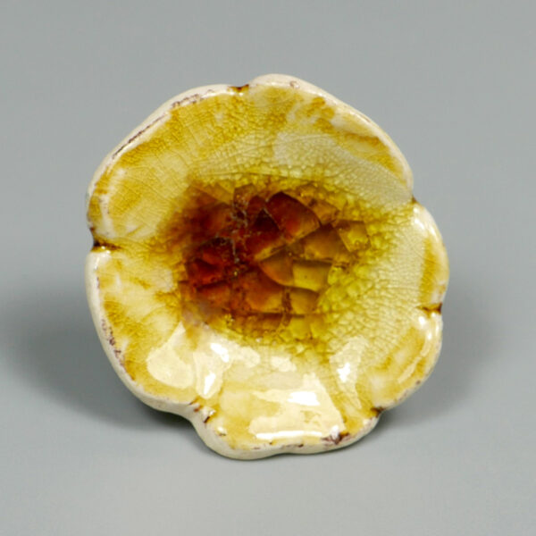 Pierścionek ceramiczny Bursztynowy Kwiat