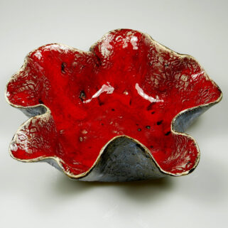 Miska ceramiczna Bajeczna Czerwień, wyrób rękodzieła  artystycznego
