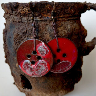 Kolczyki ceramiczne - Erupcja Czerwieni