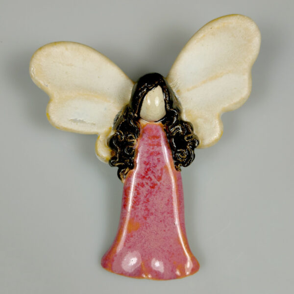 Aniołek ceramiczny Szczery - dekoracja do zawieszenia