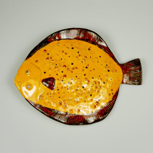 Ryba ceramiczna Słoneczna Flądra dekoracja na ścianę