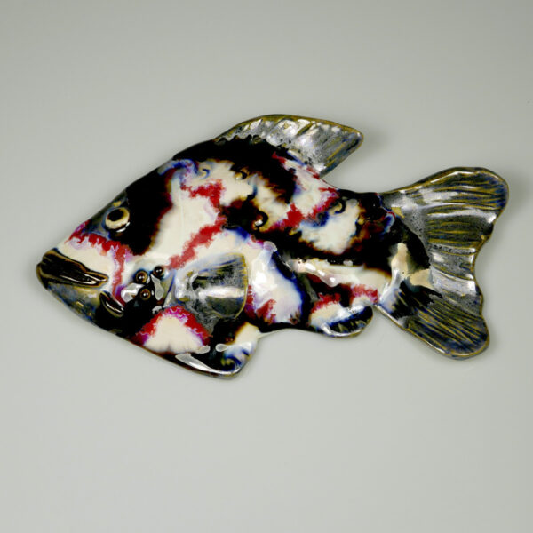 Ryba ceramiczna Psychodeliczna, ręcznie robiona ozdoba
