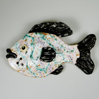 Ryba ceramiczna Melancholijna, ozdoba pokoju dziecka