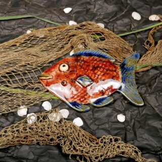 Ryba ceramiczna - Bordowa, pamiątka z nad morza