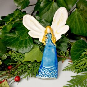 Anioł ceramiczny Poetyczny, upominek dla przyjaciela