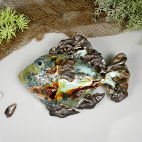 Ryba ceramiczna - Królewska, zawieszka na ścianę