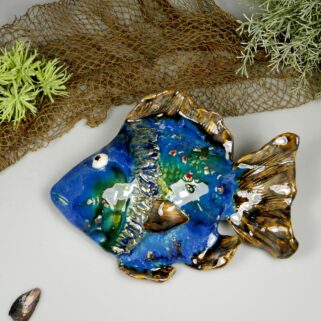 Ryba ceramiczna Spokojna, niepowtarzalna dekoracja wisząca