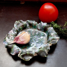 Miska ceramiczna - Fioletowy Kwiat