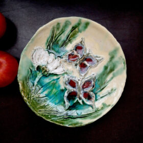 Talerz ceramiczny - Z Motylami