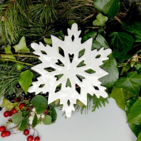 Biała gwiazda ceramiczna do zawieszenia