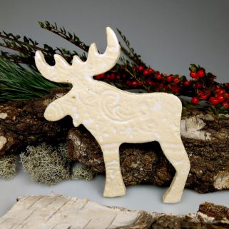 Renifer ceramiczny dekoracja bożonarodzeniowa