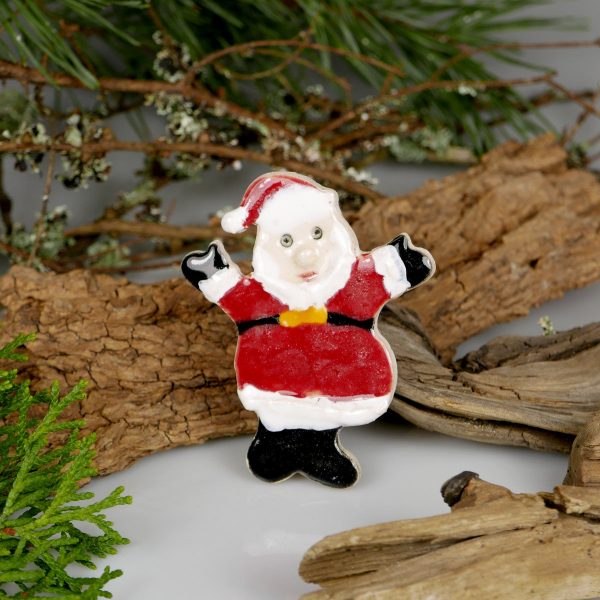 Mikołaj ceramiczny zawieszka na choinkę, unikalna ozdoba