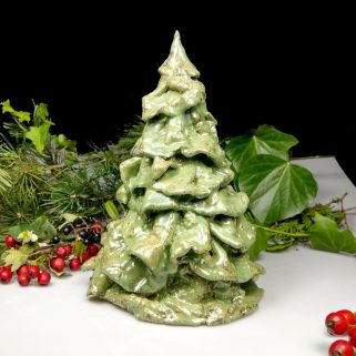 Ceramiczna choinka ręcznie wykonana ozdoba świąteczna