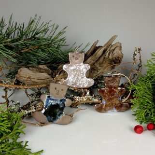 Misie ceramiczne na choinkę