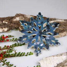 Niebieska gwiazda ceramiczna do zawieszenia