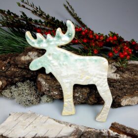 Renifer ceramiczny ozdoba, prezent na Boże Narodzenie