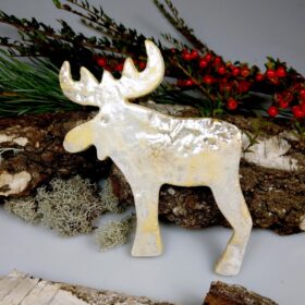 Renifer ceramiczny-Waniliowy. Prezent na Boże Narodzenie
