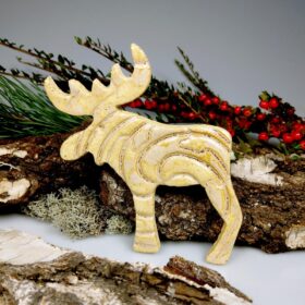 Renifer ceramiczny na ścianę. Prezent na Boże Narodzenie