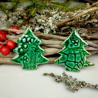 Zielone choineczki zawieszki bożonarodzeniowe - dekoracje