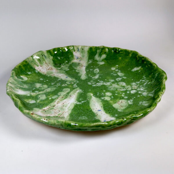 Miska ceramiczna - Arbuzowa, uformowana ręcznie