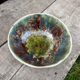 Miska ceramiczna - Leśny Staw, Misa z gliny naturalna