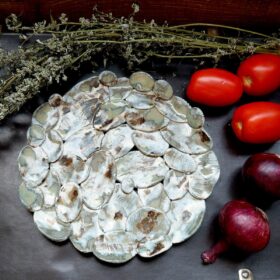 Ażurowa patera ceramiczna - Łatki rękodzieło od Dora Decora