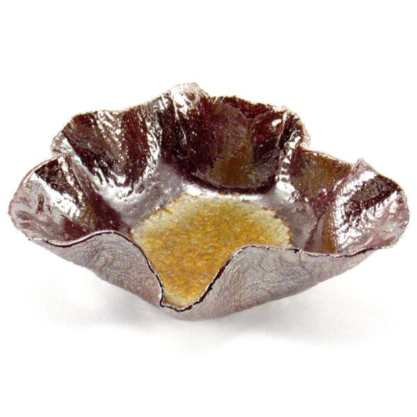 Dekoracyjna ceramiczna miseczka brązowa