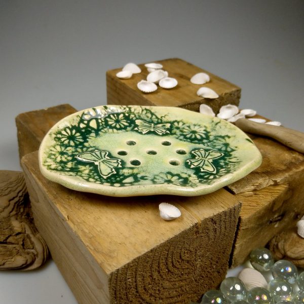 Mydelniczka ceramiczna z dekoracją