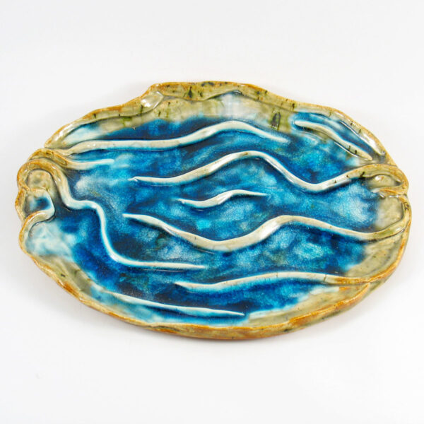 Patera ceramiczna Morskie Fale, unikalna dekoracja