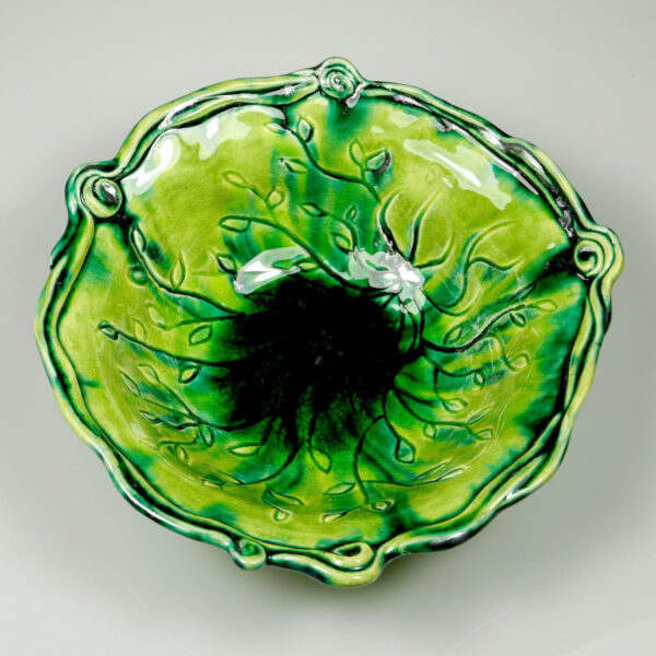 Mała zielona miseczka ceramiczna