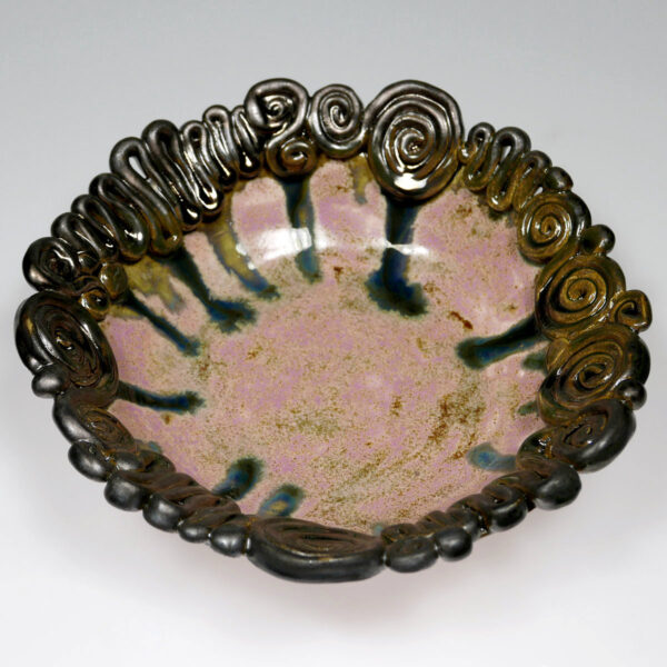 Miska ceramiczna ze spiralkami, rękodzieło artystyczne