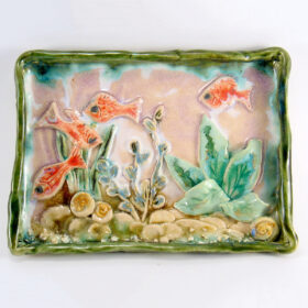 Patera ceramiczna Akwarium, obrazek ceramiczny