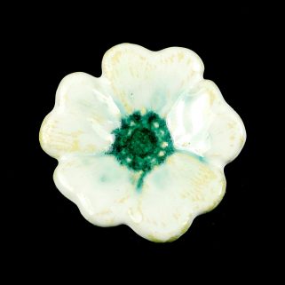 Broszka ceramiczna Zielony Blask