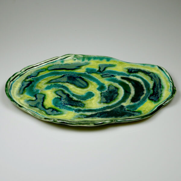 Ceramiczna patera zielona