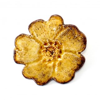 Broszka ceramiczna Miodowy Kwiat