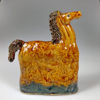 Ceramiczny koń figurka stojąca