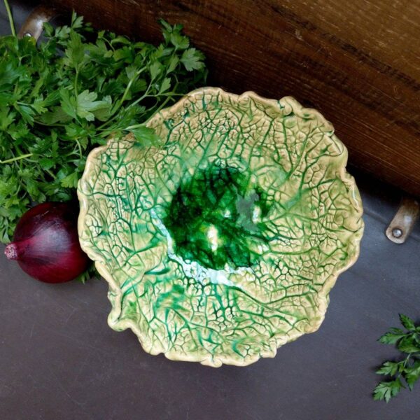 Zielona miska ceramiczna - Dora Decora