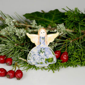 Aniołek ceramiczny choinkowy