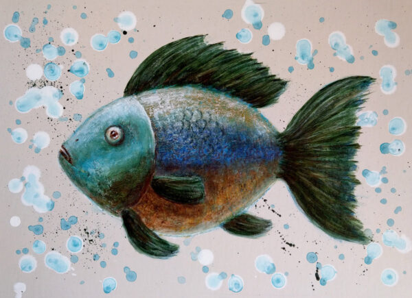 Malowana rybka obraz
